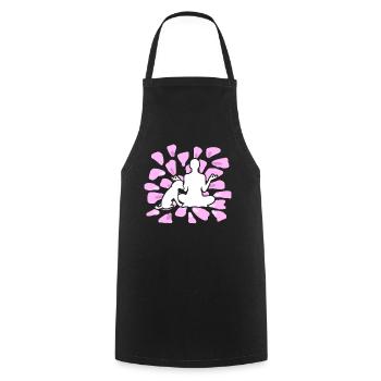 Chiens de méditation de chien de yoga - Tablier de cuisine - noir - Devant - AI Model Male 185 dark (185cm)