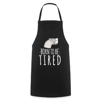 Sleeping Sleep Cat Cat Sleep Shirt - Cooking Apron - black - Front - AI Model Male 185 dark (185cm)
