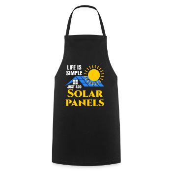 Cellule solaire à énergie renouvelable - Tablier de cuisine - noir - Devant - AI Model Male 185 dark (185cm)