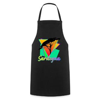 Sardinien Sardegna Retro Sardinia - Cooking Apron - black - Front - AI Model Male 185 dark (185cm)