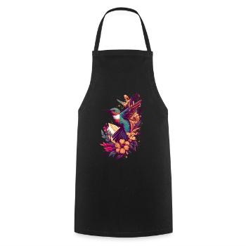 Hummingbird Hummingbird Bird Hummingbird Animal - Cooking Apron - black - Front - AI Model Male 185 dark (185cm)