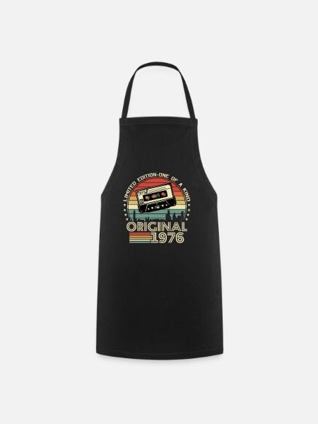 Cadeau Millésime 1976 - Tablier de cuisine - noir