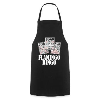 Flamants roses Bingo Flamants roses - Tablier de cuisine - noir - Devant - AI Model Male 185 dark (185cm)
