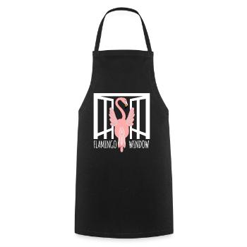 funny flamingo - Cooking Apron - black - Front - AI Model Male 185 dark (185cm)