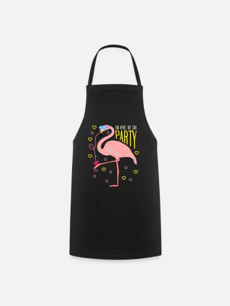 Flamingo Party Flamingos - Kochschürze - Schwarz
