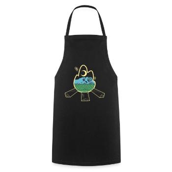Zugspitze Hiking - Cooking Apron - black - Front - AI Model Male 185 dark (185cm)