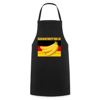 Deutschlandflagge Bananenrepublik - Kochschürze - Schwarz - Vorne - AI Model Male 185 dark (185cm)