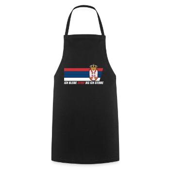Serbe serbische Flagge Balkan Serbien - Kochschürze - Schwarz - Vorne - AI Model Male 185 dark (185cm)