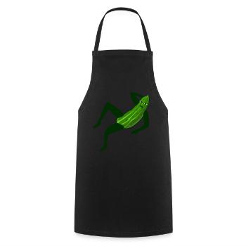 Cucumber model fashionable cucumber - Cooking Apron - black - Front - AI Model Male 185 dark (185cm)
