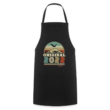 Vintage and Retro Birthday Gift 2022 - Cooking Apron - black - Front - AI Model Male 185 dark (185cm)