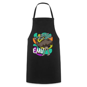 Emus Emu - Cooking Apron - black - Front - AI Model Male 185 dark (185cm)