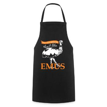 Emus Saying Emu - Cooking Apron - black - Front - AI Model Male 185 dark (185cm)