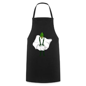 Cucumber with dress cucumbers - Cooking Apron - black - Front - AI Model Male 185 dark (185cm)