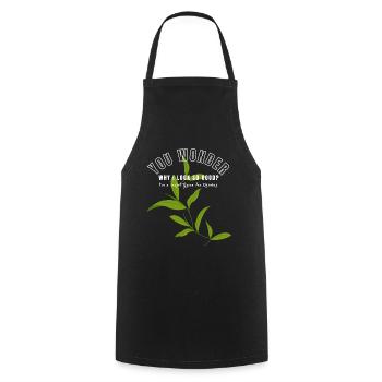 JE SUIS UN BUVEUR DE THÉ VERT SECRET SENCHATEE TEE - Tablier de cuisine - noir - Devant - AI Model Male 185 dark (185cm)
