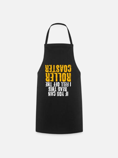 Roller coaster saying roller coaster rider - Cooking Apron - black
