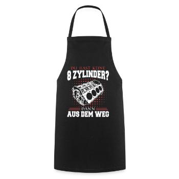 V8 Motor 8 Zylinder Hubraum Auto Tuning Tuner - Kochschürze - Schwarz - Vorne - AI Model Male 185 dark (185cm)