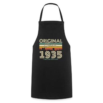 Vintage Geburtstagsgeschenk 1935 88/89 Jahre - Kochschürze - Schwarz - Vorne - AI Model Male 185 dark (185cm)