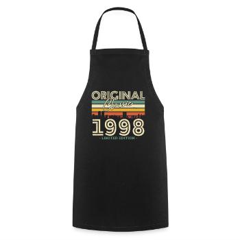 Vintage 1998 Geburtstagsgeschenk - Kochschürze - Schwarz - Vorne - AI Model Male 185 dark (185cm)