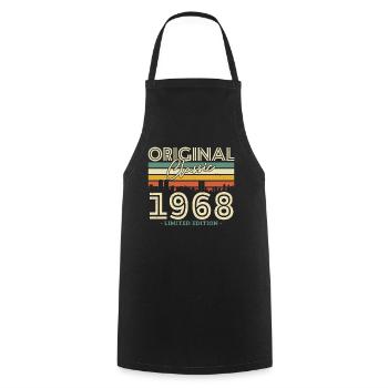 Vintage 1968 Birthday Gift - Cooking Apron - black - Front - AI Model Male 185 dark (185cm)