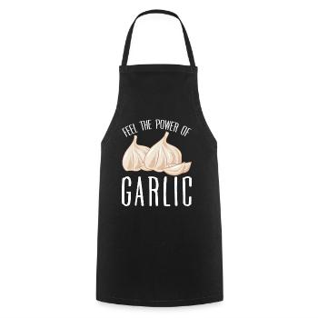 Garlic - Kochschürze - Schwarz - Vorne - AI Model Male 185 dark (185cm)