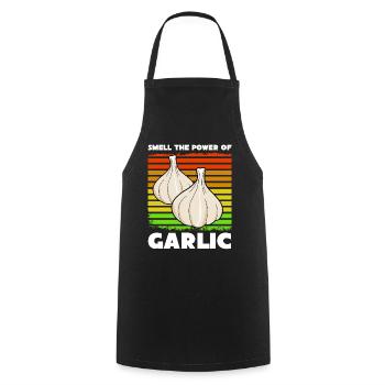 Odeur d’ail - Tablier de cuisine - noir - Devant - AI Model Male 185 dark (185cm)