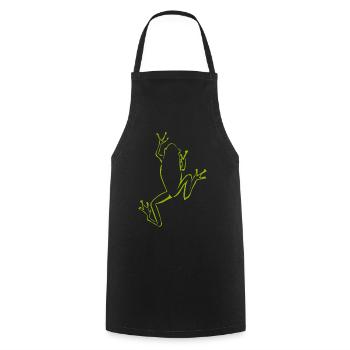 Frosch Frösche - Kochschürze - Schwarz - Vorne - AI Model Male 185 dark (185cm)