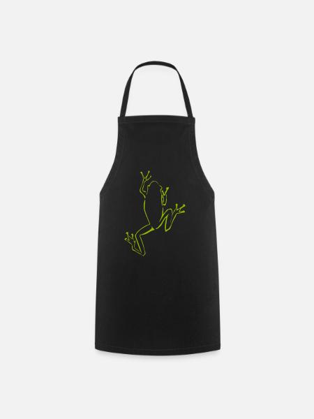 Frosch Frösche - Kochschürze - Schwarz