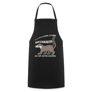 Nasenbär Coati Nasenbären - Kochschürze - Schwarz - Vorne - AI Model Male 185 dark (185cm)