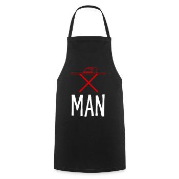 Triathlète de Triathlon Fer - Tablier de cuisine - noir - Devant - AI Model Male 185 dark (185cm)