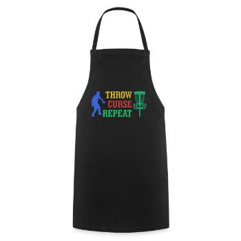Disc golf Frisbees Joke Disc Golf Frisbee - Cooking Apron - black - Front - AI Model Male 185 dark (185cm)