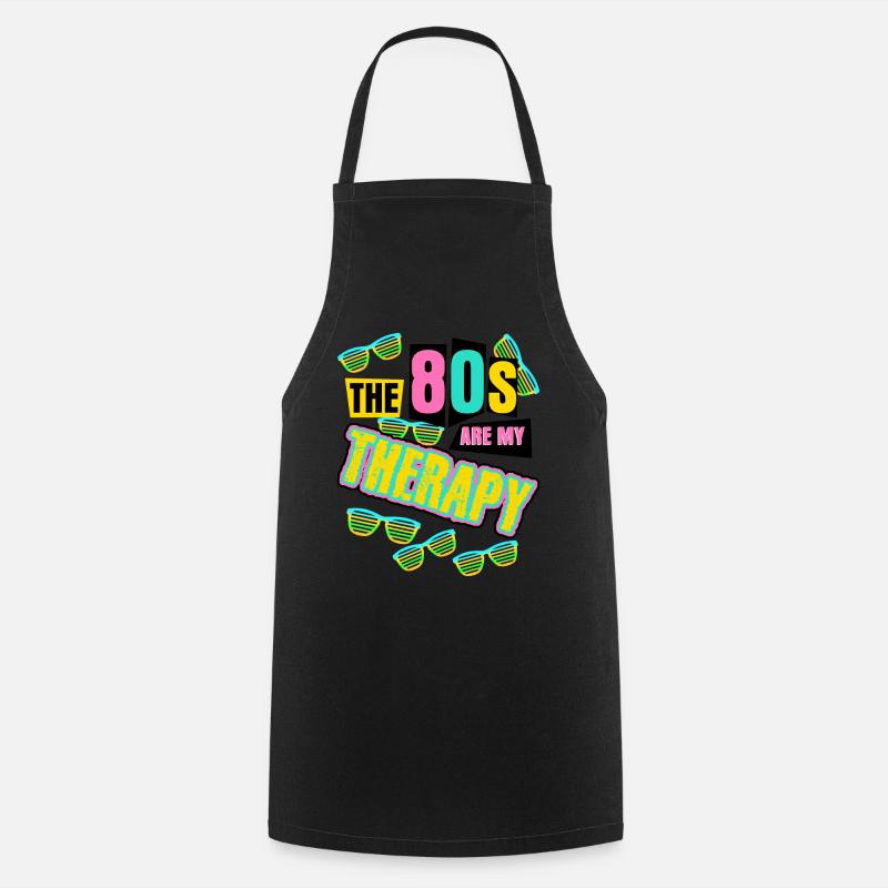 1980 Disco Therapy 80s Party 80er - Kochschürze - Schwarz