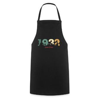 Vintage Nature Birthday Gift 1932 - Cooking Apron - black - Front - AI Model Male 185 dark (185cm)