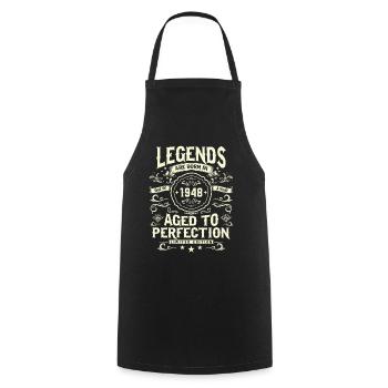 1948 Birthday legend - Cooking Apron - black - Front - AI Model Male 185 dark (185cm)