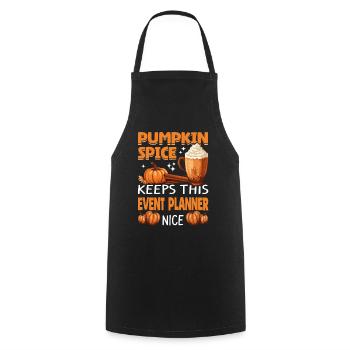 Cool Pumpkin Spice Keeps This event Planner Nice - Kochschürze - Schwarz - Vorne - AI Model Male 185 dark (185cm)