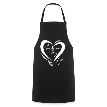 Skeleton skeletons dancing - Cooking Apron - black - Front - AI Model Male 185 dark (185cm)