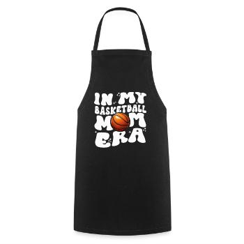 In My Basketball Mom Era - Cute Women's Basketball - Cooking Apron - black - Front - AI Model Male 185 dark (185cm)