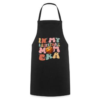In My Basketball Mom Era - Basketball féminin mignon - Tablier de cuisine - noir - Devant - AI Model Male 185 dark (185cm)