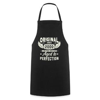 Legendary vintage 2000 - Cooking Apron - black - Front - AI Model Male 185 dark (185cm)