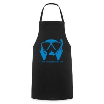 Diving Scuba Diving Diver - Cooking Apron - black - Front - AI Model Male 185 dark (185cm)
