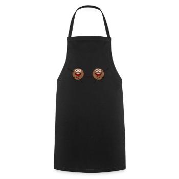 Kokusnuss Boogie Woogie Kokusnüsse - Kochschürze - Schwarz - Vorne - AI Model Male 185 dark (185cm)