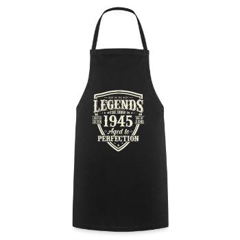 Vintage 1945 Surprise d’anniversaire - Tablier de cuisine - noir - Devant - AI Model Male 185 dark (185cm)