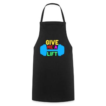 Bodybuilder Dicton Fitness Gym - Tablier de cuisine - noir - Devant - AI Model Male 185 dark (185cm)