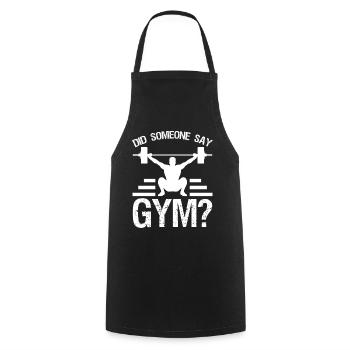 Fitness Gym Strongman Bodybuilder - Kochschürze - Schwarz - Vorne - AI Model Male 185 dark (185cm)