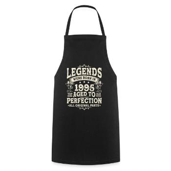 Legendary 1995 Born Gift - Cooking Apron - black - Front - AI Model Male 185 dark (185cm)