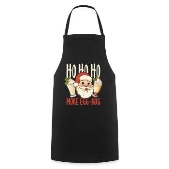 Ho Ho Ho More Eggnog Men Women Ice Cream Christmas - Kochschürze - Schwarz - Vorne - AI Model Male 185 dark (185cm)