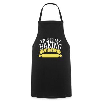 Bäcker Backen Konditor Bäckerei - Kochschürze - Schwarz - Vorne - AI Model Male 185 dark (185cm)
