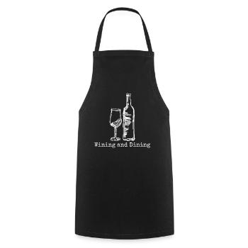 Vino wine wine drinker - Cooking Apron - black - Front - AI Model Male 185 dark (185cm)