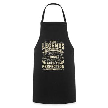Legendary 1956 Birthday Present - Cooking Apron - black - Front - AI Model Male 185 dark (185cm)