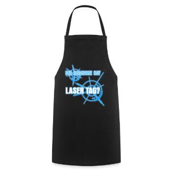 Lasertag Lasergame Laser Tag Laserdrom - Cooking Apron - black - Front - AI Model Male 185 dark (185cm)