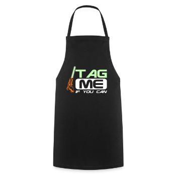 Laser Tag, Lasertag, Lasergame, Laserdrom - Cooking Apron - black - Front - AI Model Male 185 dark (185cm)